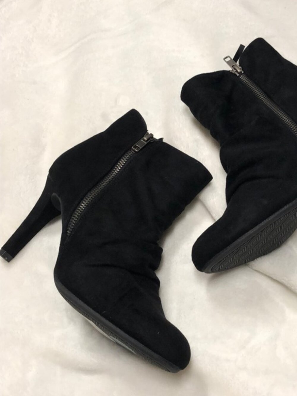 Women’s Rialto Carlton Black Suede Ankle Booties 8